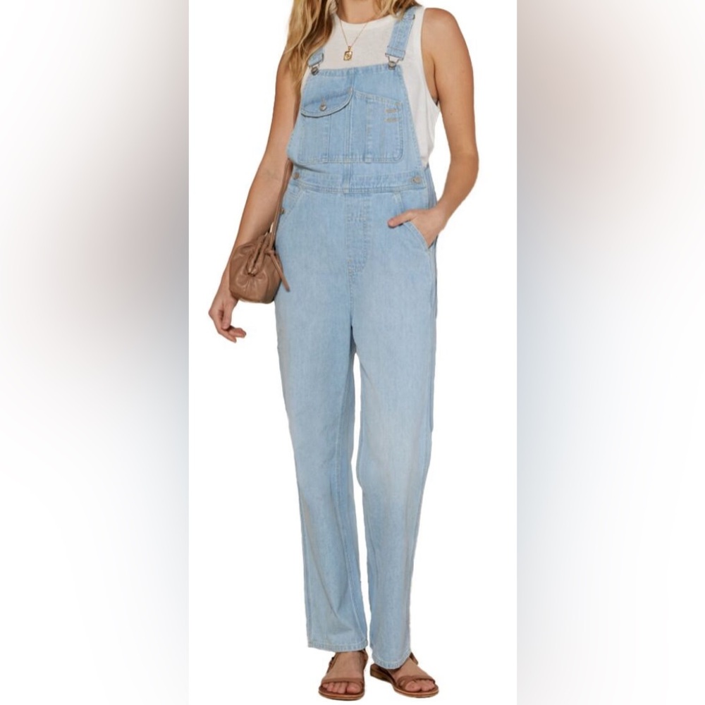 Outerknown Light Blue Denim Overalls for Women - NWT - Size M cotton